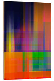 Tableau en bois Skyscrapers at night - Steffen Schuster