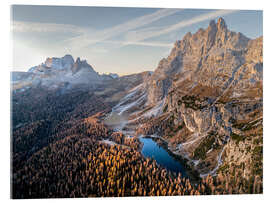 Quadro em acrílico Sunrise in the autumnal Dolomites - Andreas Wonisch