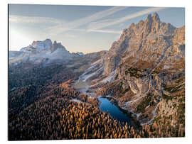 Alubild Sonnenaufgang in den herbstlichen Dolomiten - Andreas Wonisch