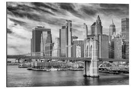 Stampa su alluminio Brooklyn Bridge with Pier 17 and South Street Seaport - Melanie Viola