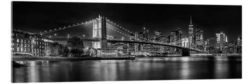 Acrylic print Magnificent NYC panorama from the waterfront in Brooklyn
