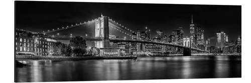 Cuadro de aluminio Magnificent NYC panorama from the waterfront in Brooklyn