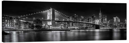 Canvas-taulu Magnificent NYC panorama from the waterfront in Brooklyn