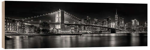 Trätavla Magnificent NYC panorama from the waterfront in Brooklyn