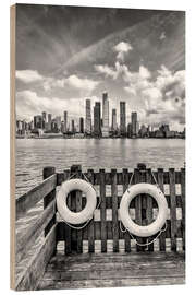 Tableau en bois Grandiose NYC Skyline mit Hudson Yards - Melanie Viola