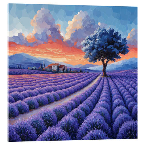 Quadro em acrílico Delicate lavender, Provence