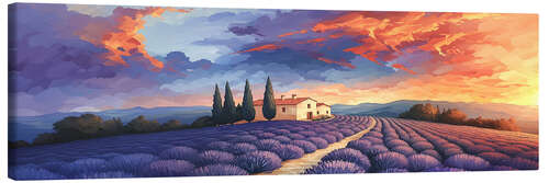 Canvas print Sunset in the Purple Provence