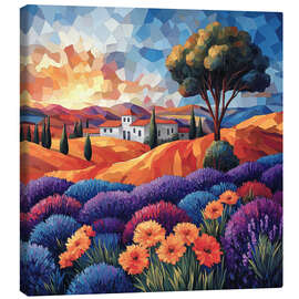 Canvas print Flowering Provence - Maria Tuzhilkina