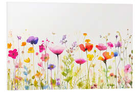 Hartschaumbild Frühlingswiese Wildblume