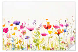 Wandsticker Frühlingswiese Wildblume