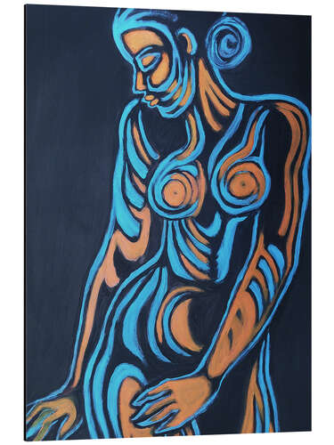 Cuadro de aluminio Tattooed Woman Body in Motion