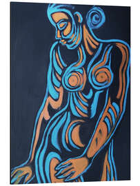 Cuadro de aluminio Tattooed Woman Body in Motion - Carmen Tyrrell