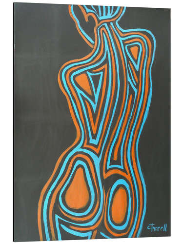 Cuadro de aluminio Tattooed Woman Body - Back
