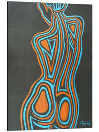 Cuadro de aluminio Tattooed Woman Body - Back - Carmen Tyrrell