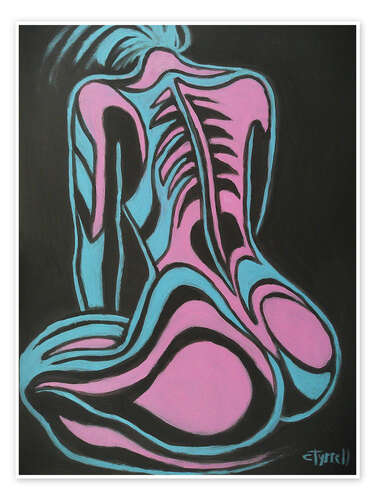 Poster Painted Woman Body - Purple