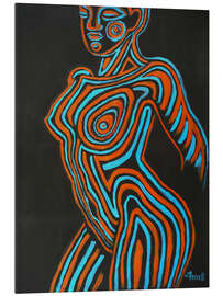 Tableau en verre acrylique Tattooed Woman Body - Front - Carmen Tyrrell