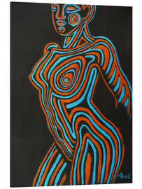 Alubild Tätowierter Frauenkörper - Vorderseite - Carmen Tyrrell