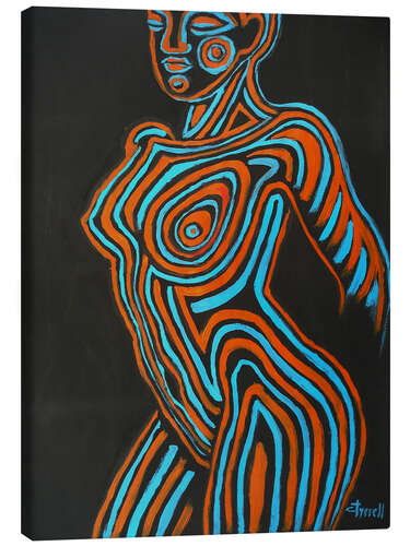 Stampa su tela Tattooed Woman Body - Front
