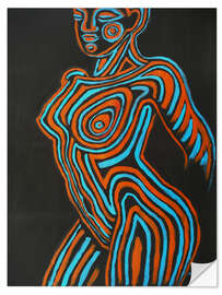 Sticker mural Tattooed Woman Body - Front - Carmen Tyrrell