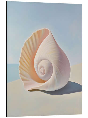 Aluminium print Creamy Seashell