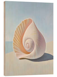 Tableau en bois Creamy Seashell - Felipe Hora