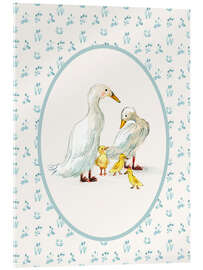 Acrylic print Duck Families in farmhouse-style - Paola Zakimi