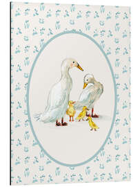 Obraz na aluminium Duck Families in farmhouse-style - Paola Zakimi