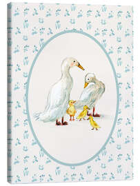 Canvas print Duck Families in farmhouse-style - Paola Zakimi