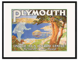 Inramat konsttryck Playmouth