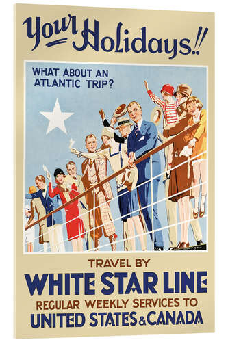 Acrylic print White Star Line - United States and Canada