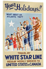 Acrylic print White Star Line - United States and Canada - Vintage Travel Collection