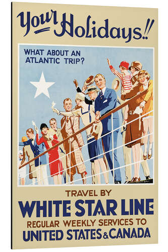 Aluminium print White Star Line - United States and Canada