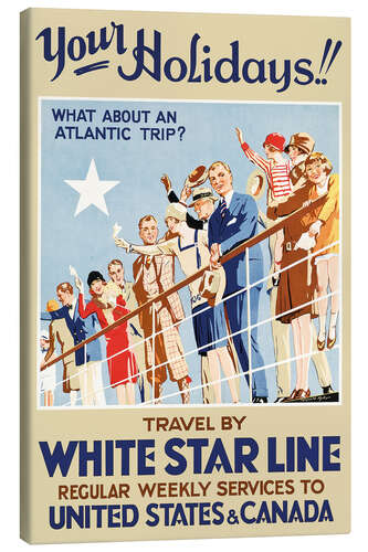 Tableau sur toile White Star Line - United States and Canada