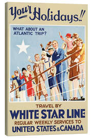 Tableau sur toile White Star Line - United States and Canada - Vintage Travel Collection