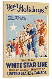 Holzbild White Star Line - United States and Canada - Vintage Travel Collection