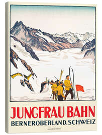 Canvas-taulu Jungfrau Bahn, Berneroberland, Switzerland - Vintage Ski Collection