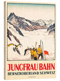 Quadro de madeira Jungfrau Bahn, Berneroberland, Switzerland