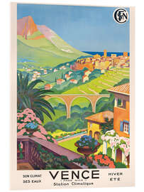 Quadro em acrílico Vence Prés Nice - Vintage Travel Collection