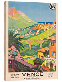 Holzbild Vence Prés Nice - Vintage Travel Collection