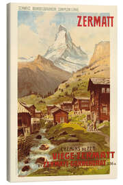 Lienzo Zermatt Chemins de Fer - Vintage Travel Collection