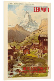 Foam board print Zermatt Chemins de Fer - Vintage Travel Collection