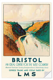 Sticker mural Bristol, An Ideal Centre For The West Country - Vintage Travel Collection