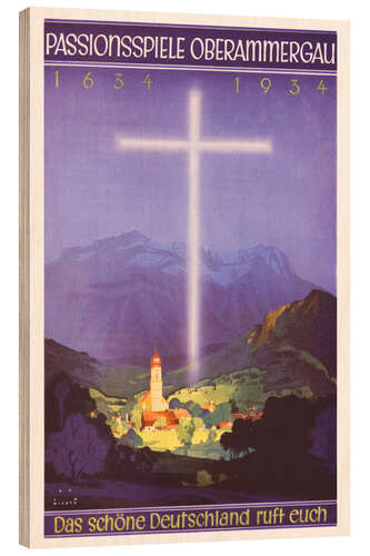 Tableau en bois Passionsspiele Oberammergau
