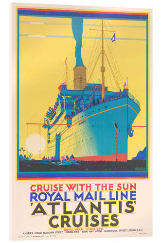 Acrylic print Cruise With The Sun - Royal Mail Line Atlantis Cruises