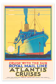 Obra artística Cruise With The Sun - Royal Mail Line Atlantis Cruises - Vintage Travel Collection
