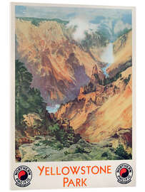 Acrylic print Yellowstone Park - Vintage Travel Collection