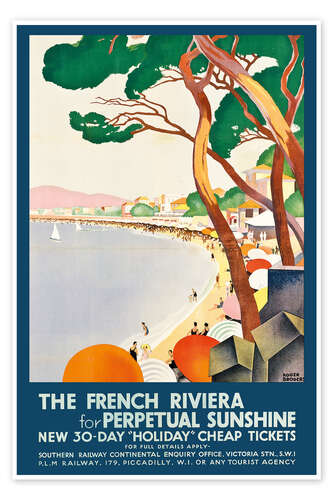 Plakat The French Riviera for Perpetual Sunshine, 1930
