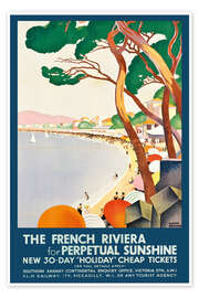 Obra artística The French Riviera for Perpetual Sunshine, 1930 - Vintage Travel Collection
