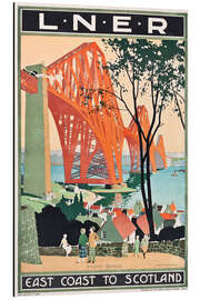 Aluminium print LNER East Coast to Scotland - Vintage Travel Collection