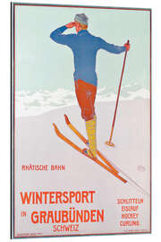 Aluminiumsbilde Winter sports in Graubünden, Switzerland